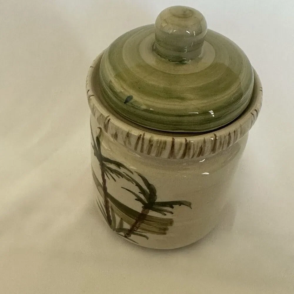 Mulberry Home Collection TROPIC TROPICAL PALM Lidded Rubber Seal 6.5